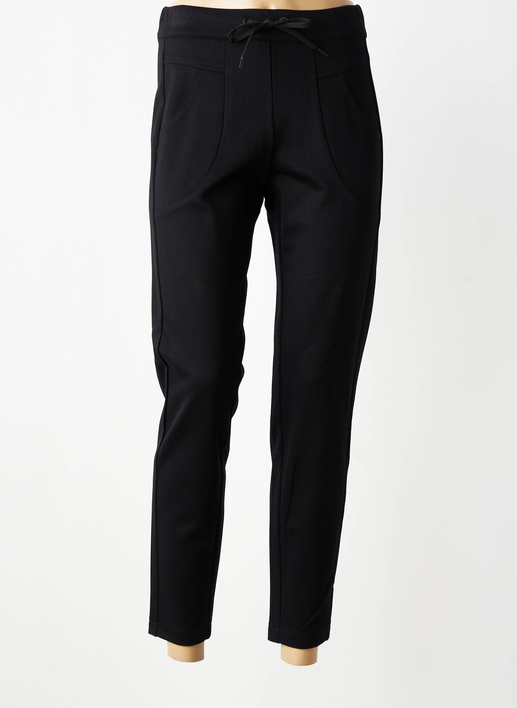 Pantalon 7/8 stretch taille normale noir ANDAM femme