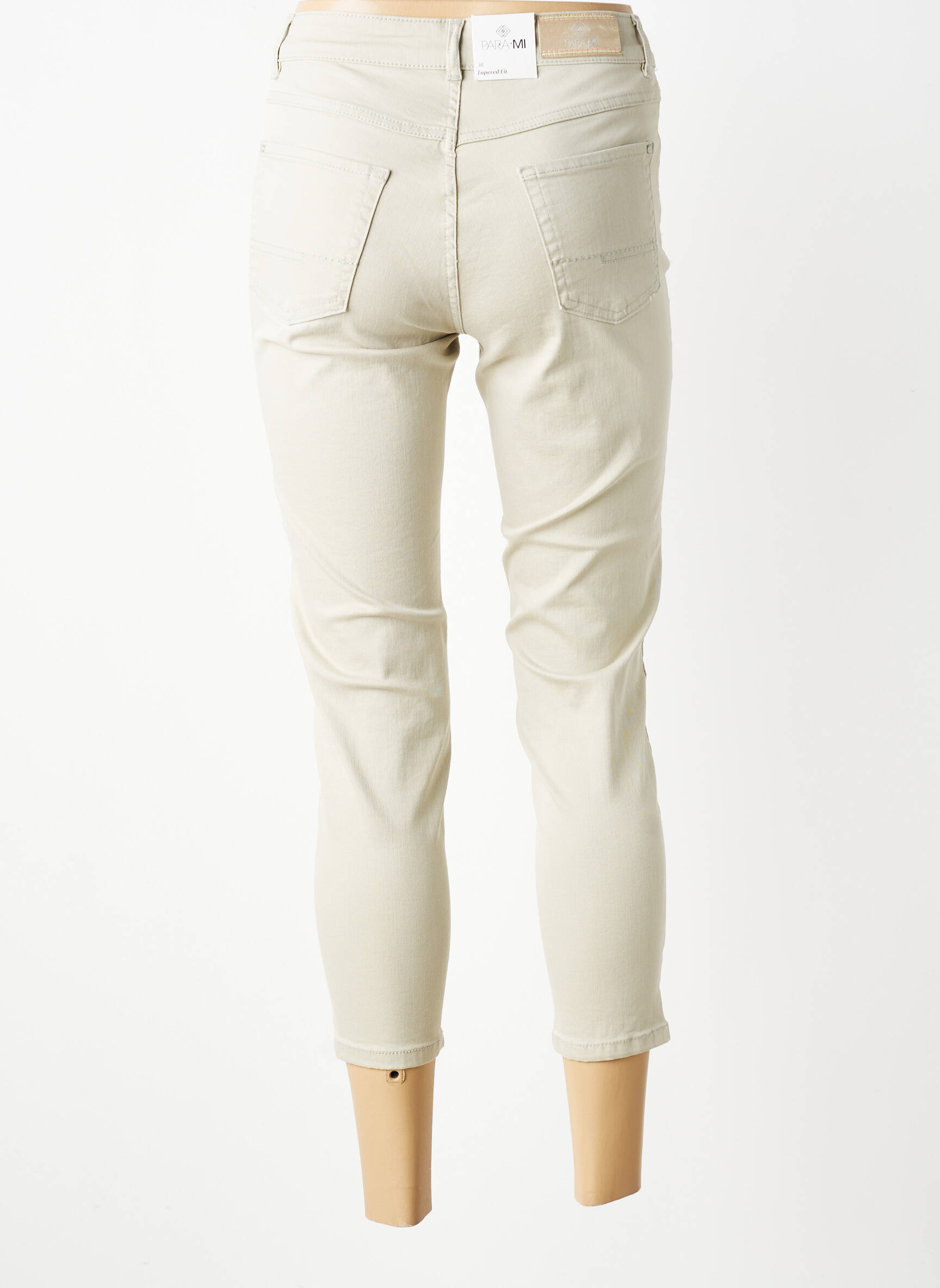 Jeans coupe slim stretch taille normale vert PARA MI femme