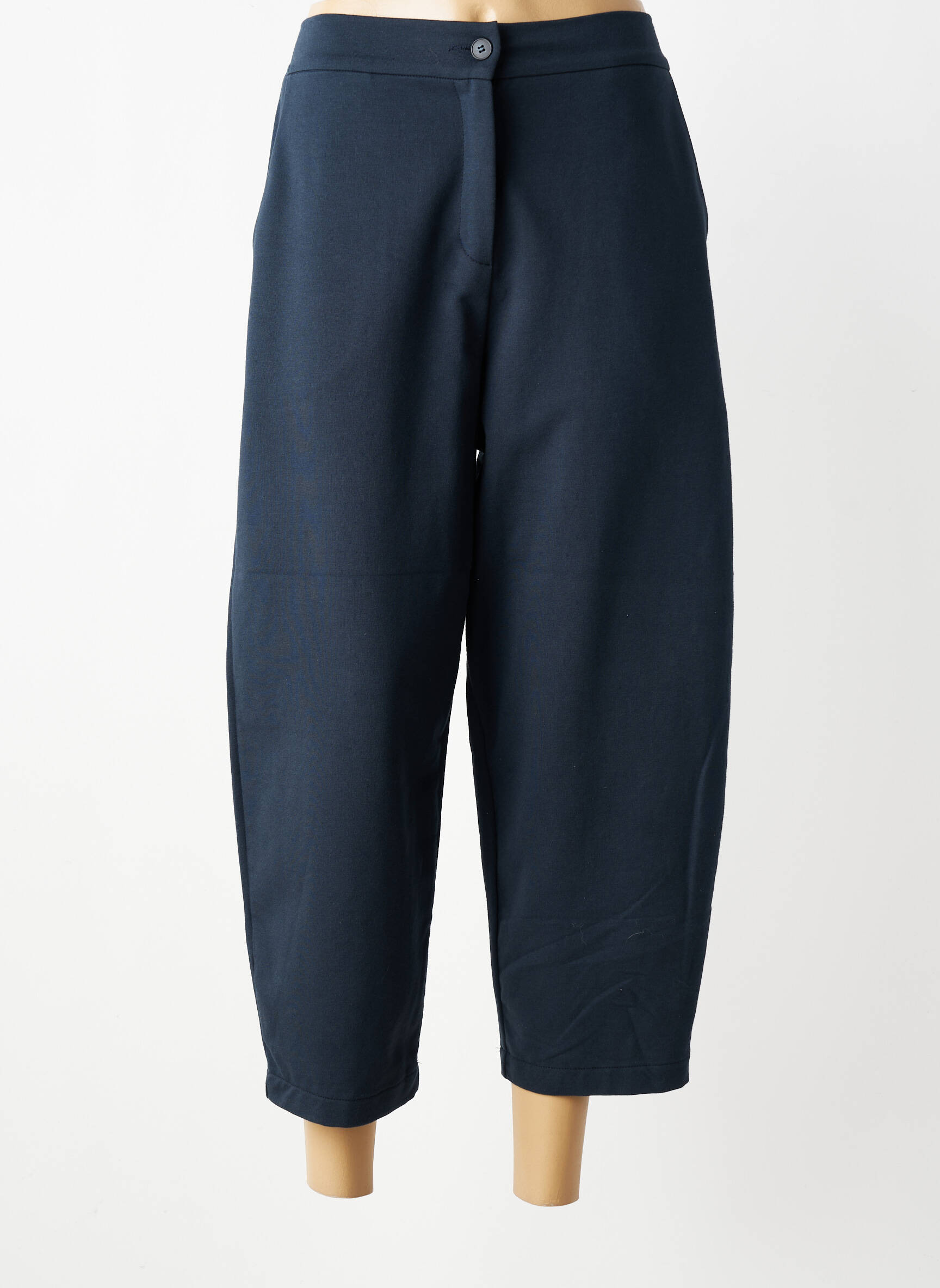 Pantalon 7/8 stretch taille normale bleu OMERO femme
