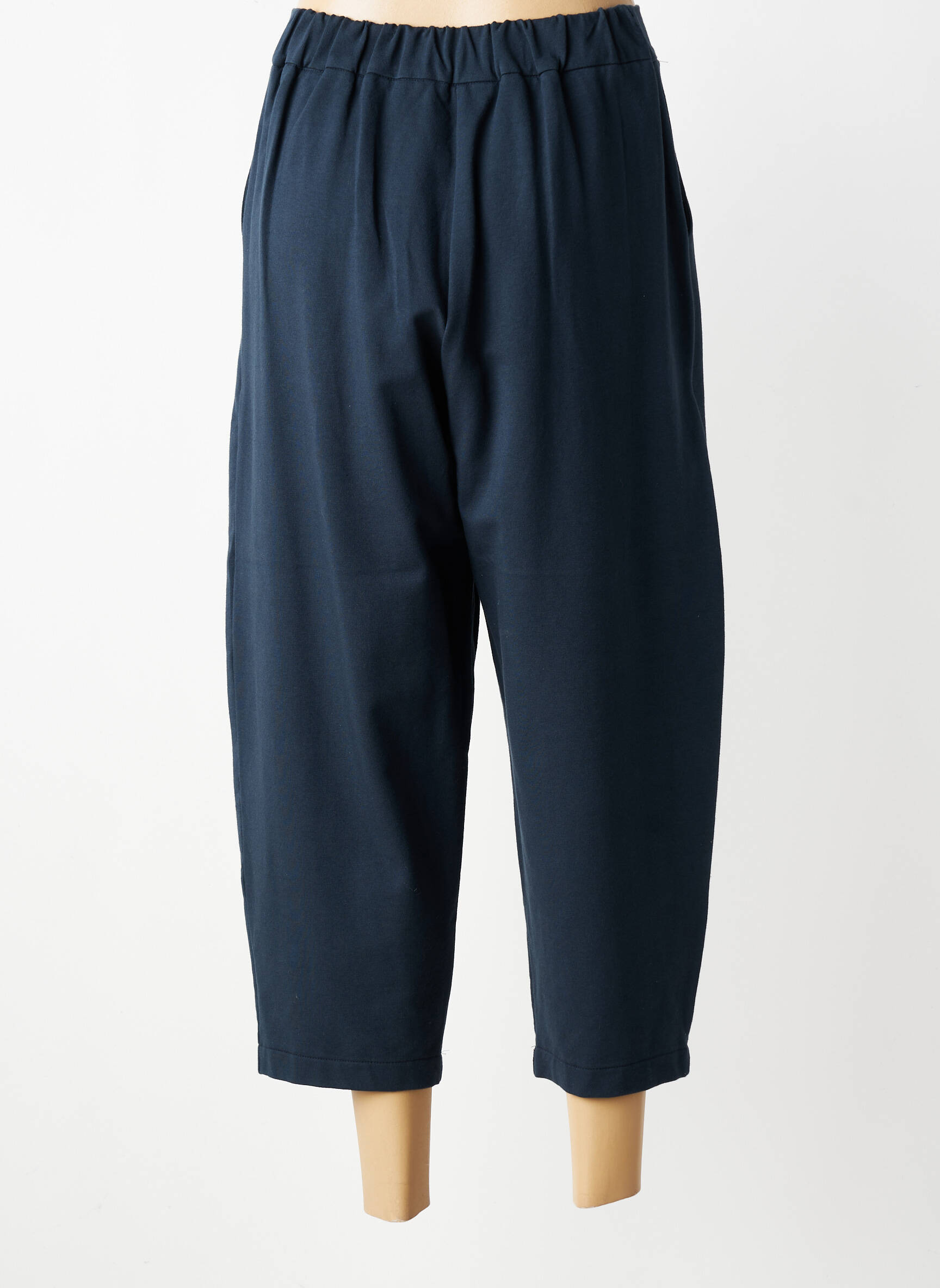 Pantalon 7/8 stretch taille normale bleu OMERO femme