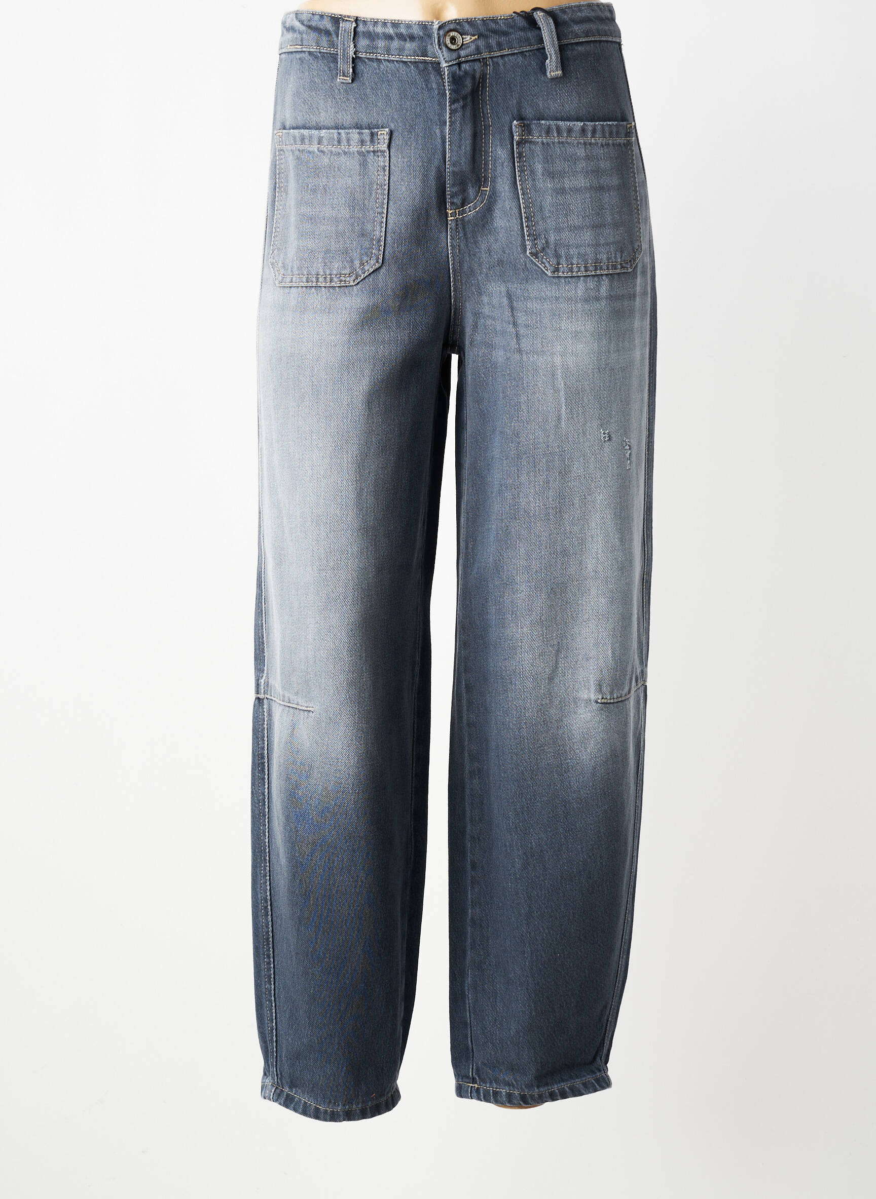 Jeans coupe large taille normale taille normale bleu PLEASE femme