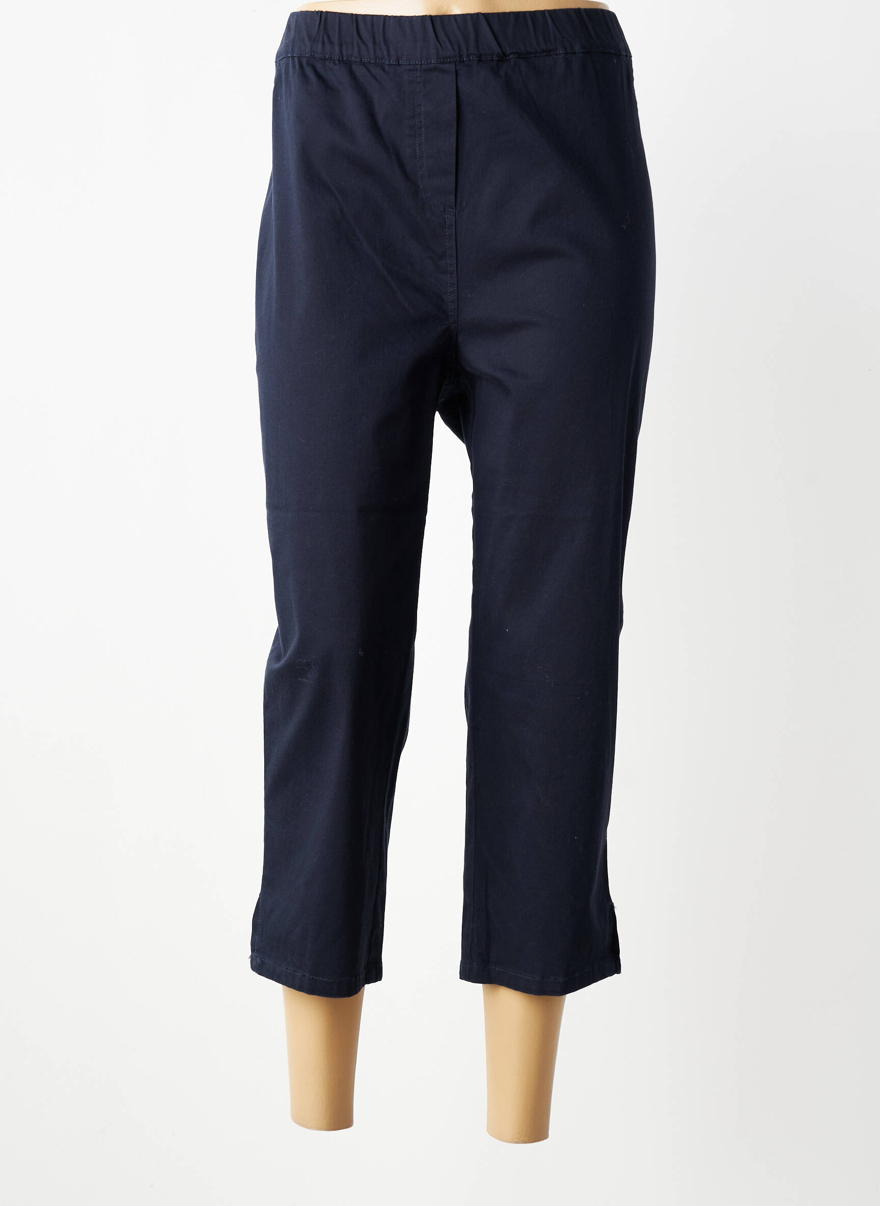 Pantacourt stretch taille normale bleu MELLEM femme