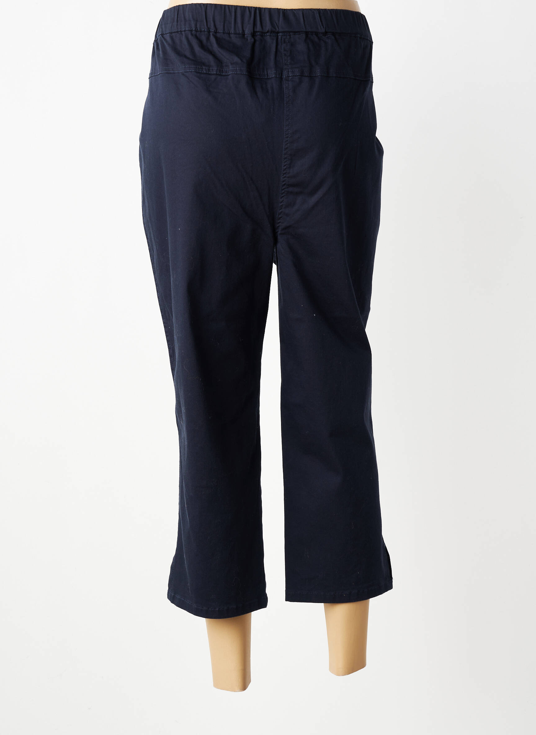 Pantacourt stretch taille normale bleu MELLEM femme