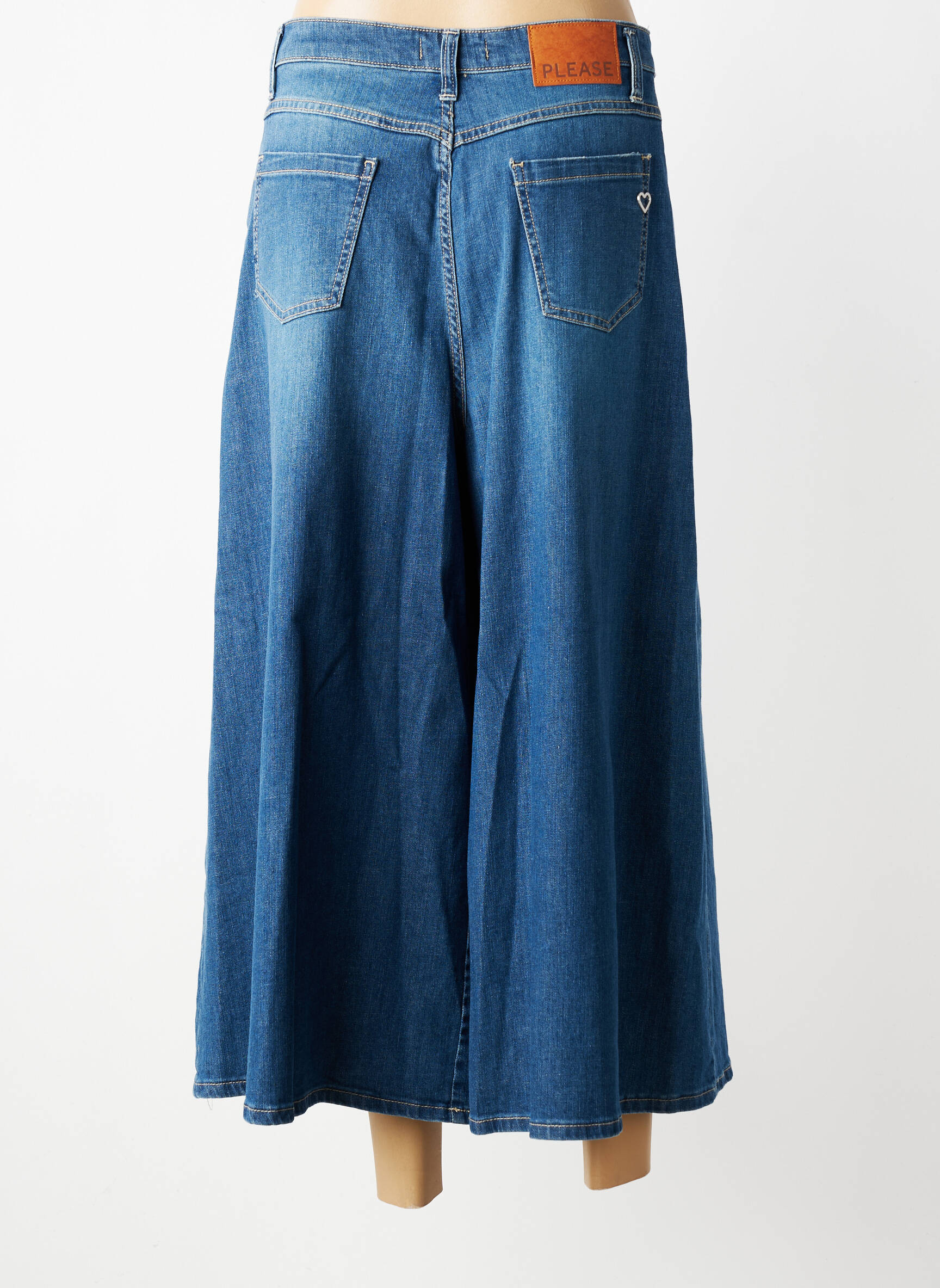 Jeans coupe large stretch taille normale bleu PLEASE femme