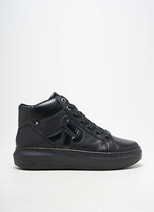 Baskets fermeture zip et lacets bout rond noir RIEKER homme