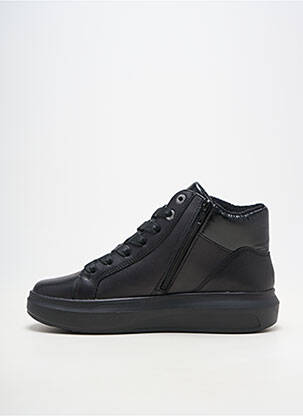 Baskets fermeture zip et lacets bout rond noir RIEKER homme