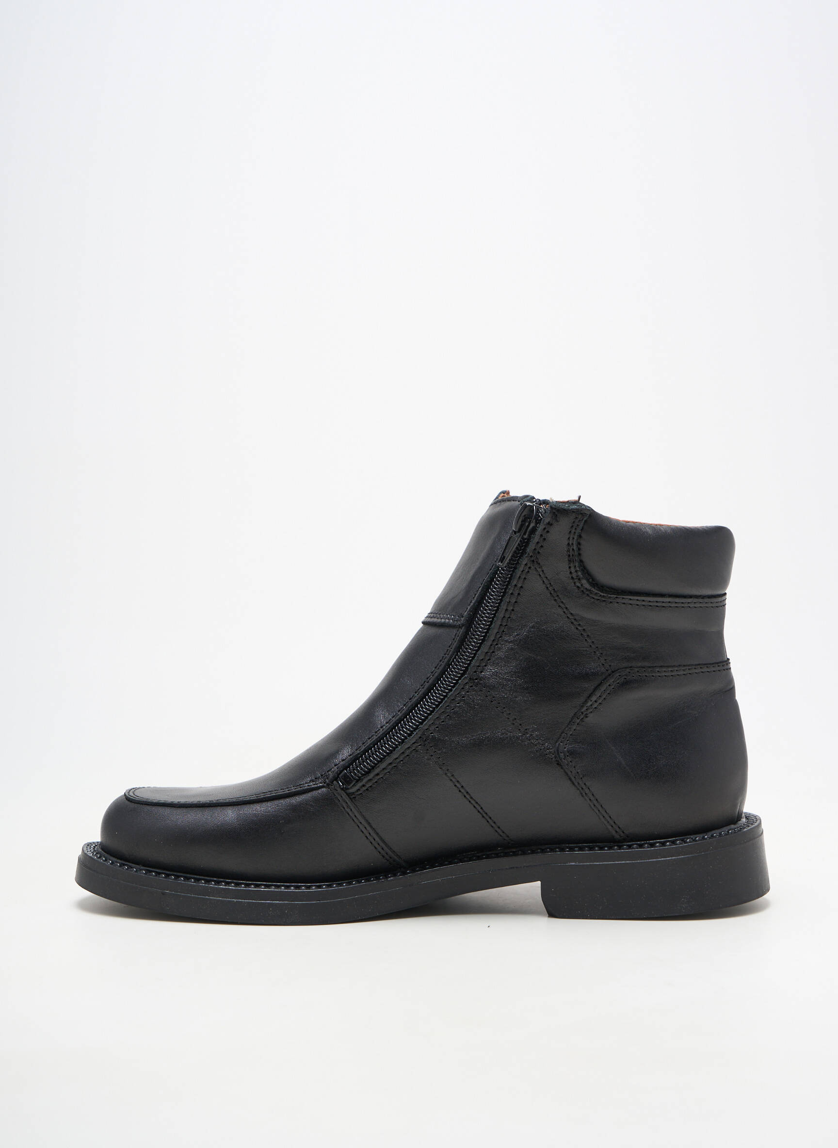 Bottines/boots matière lisse talon plat jusqu'à 3cm noir ARIMA femme