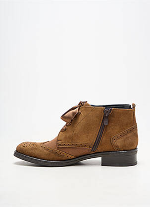 Derbies bout rond talon plat jusqu'à 3cm marron DORKING femme