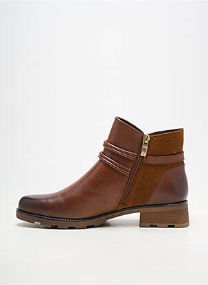 Bottines/boots matière lisse talon de 4 à 6cm marron CAPRICE femme