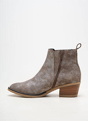 Bottines/boots bout rond talon de 4 à 6cm gris GEO-REINO femme