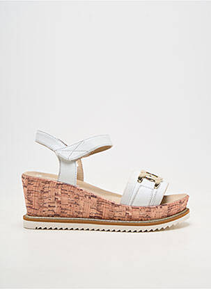 Sandales/nu pieds matière lisse talon de 7 à 9cm blanc ARA femme
