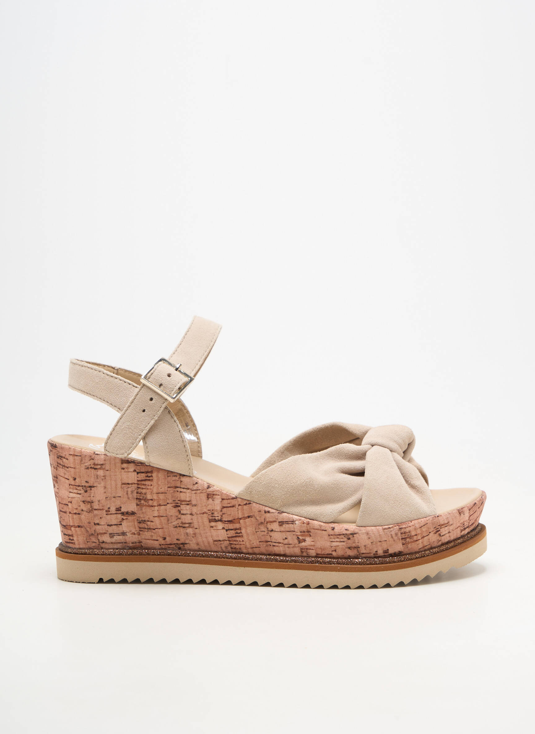 Sandales/nu pieds talon compensé talon de 7 à 9cm beige ARA femme