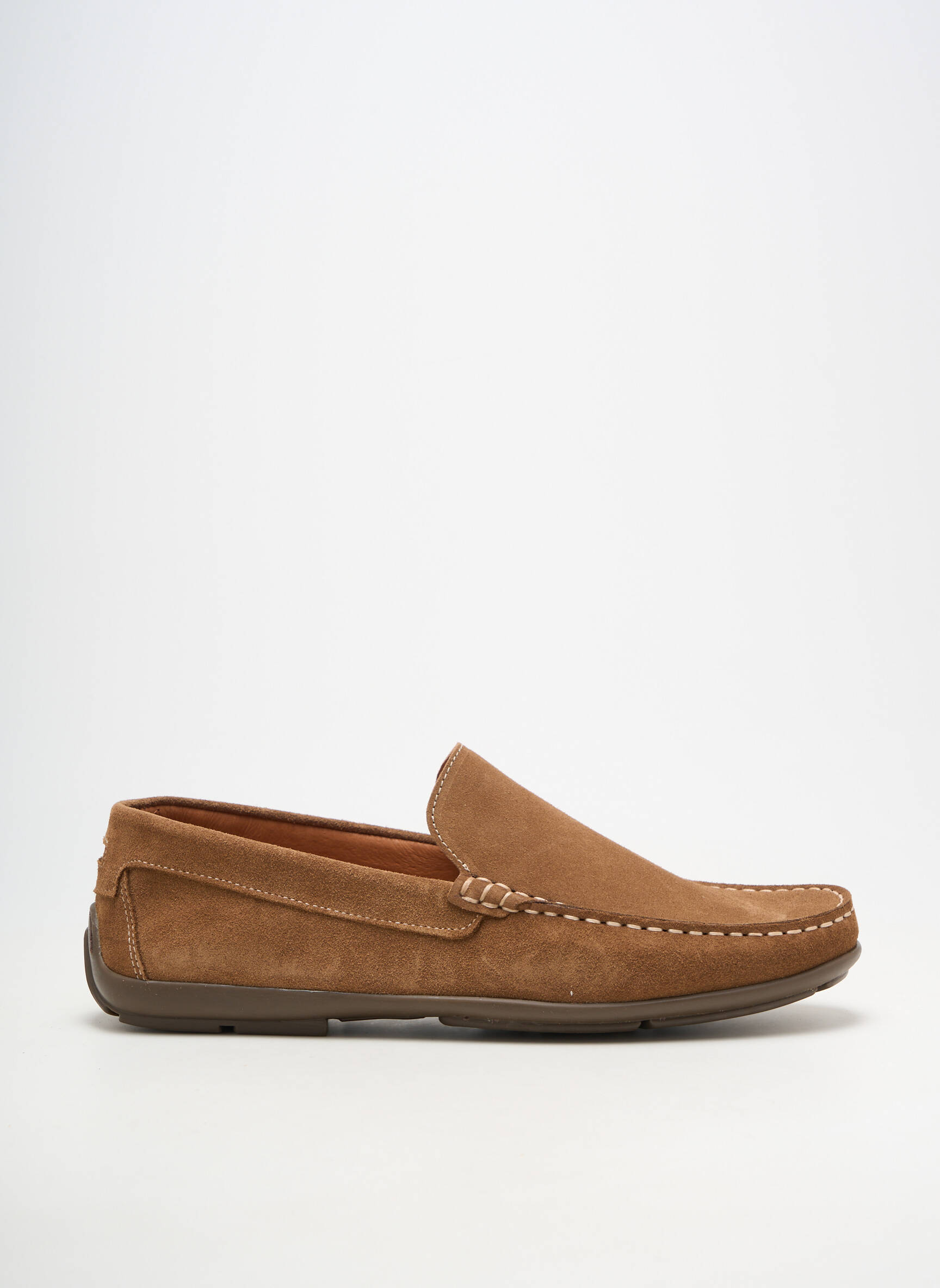 Mocassins matière lisse bout rond marron ORLAND homme