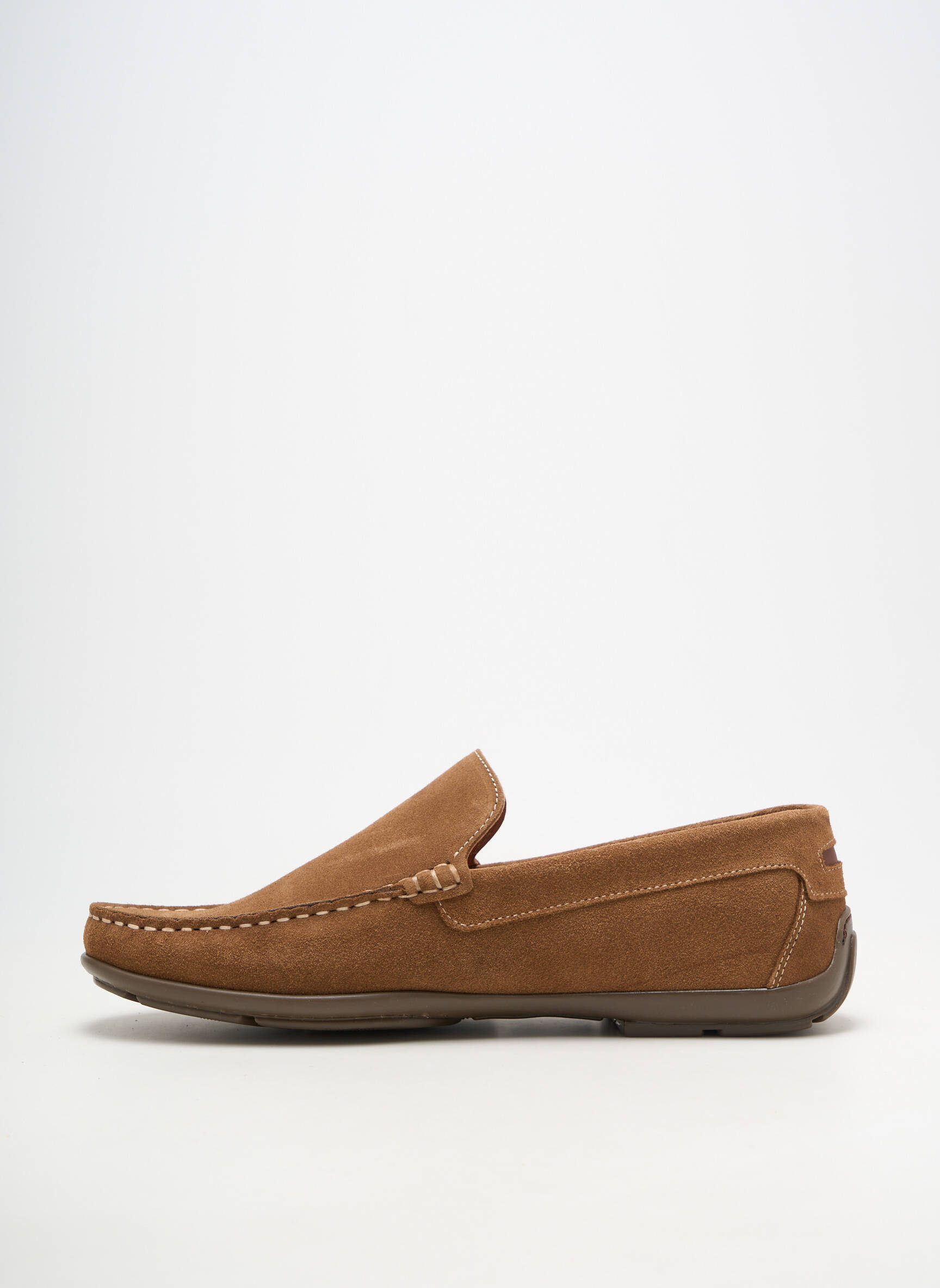 Mocassins matière lisse bout rond marron ORLAND homme