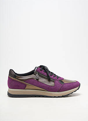 Baskets bout rond talon plat jusqu'à 3cm violet RIEKER femme