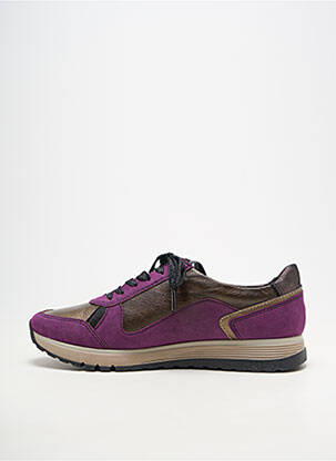 Baskets bout rond talon plat jusqu'à 3cm violet RIEKER femme