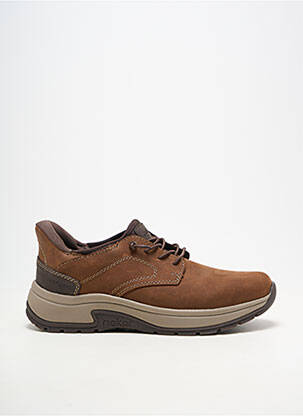 Baskets matière lisse bout rond marron RIEKER homme