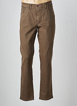 Pantalon droit stretch taille normale marron LCDN homme