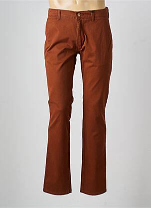 Pantalon chino stretch taille normale marron PIONEER homme