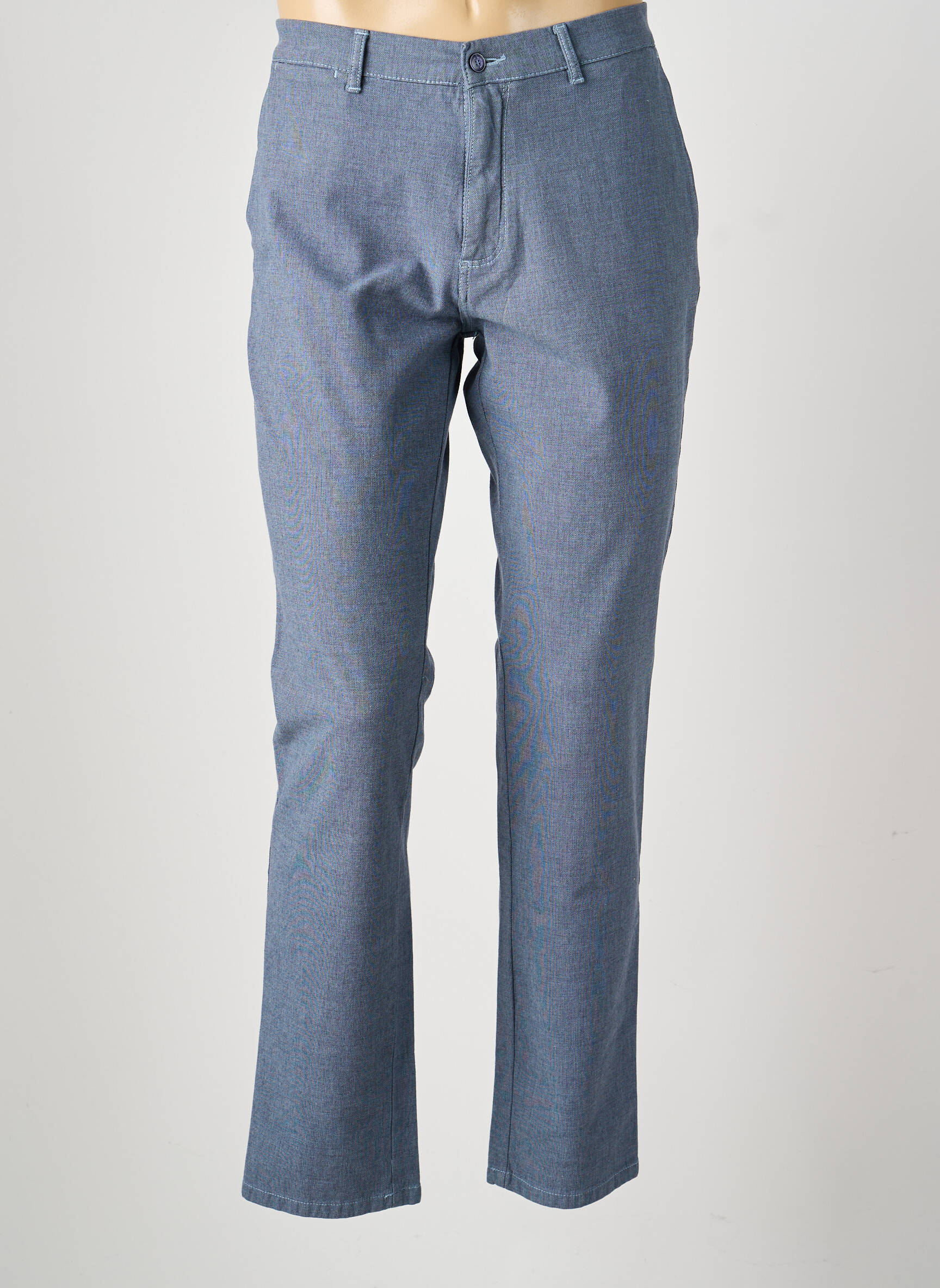 Pantalon chino stretch taille normale bleu LCDN homme