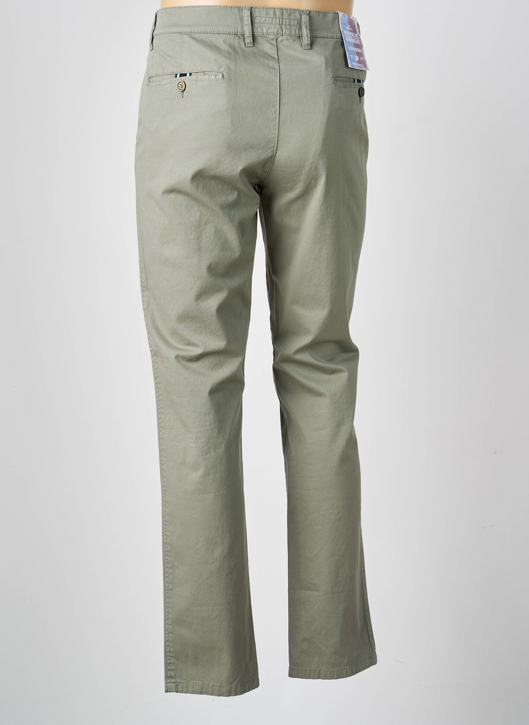 Pantalon chino poches taille normale vert LCDN homme
