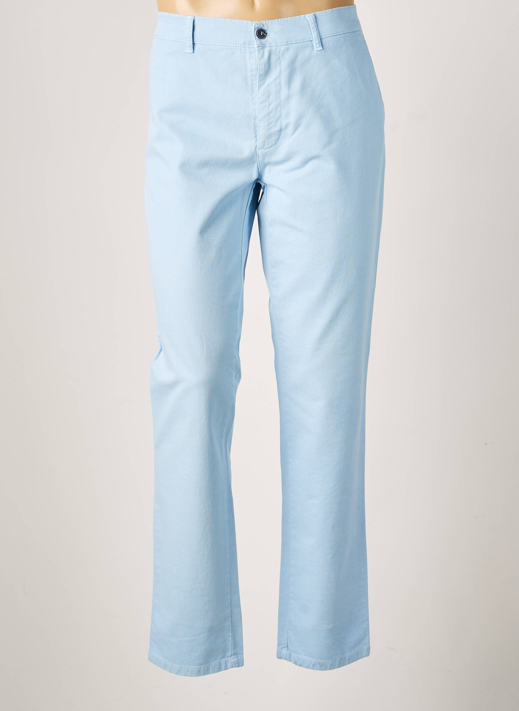 Pantalon chino stretch taille normale bleu LCDN homme