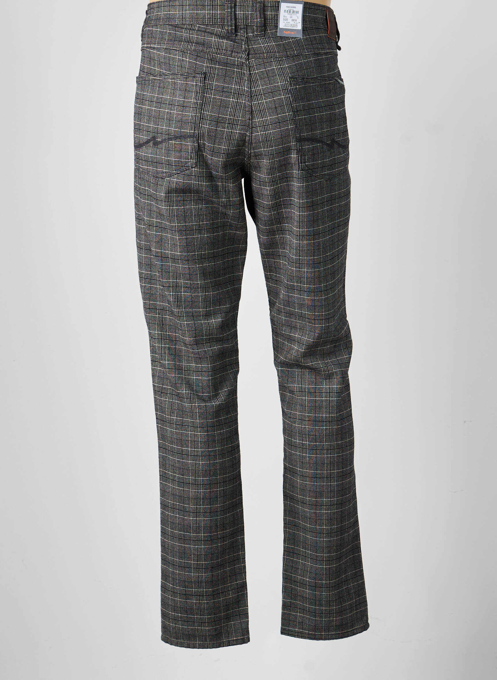 Pantalon chino stretch taille normale gris HATTRIC homme