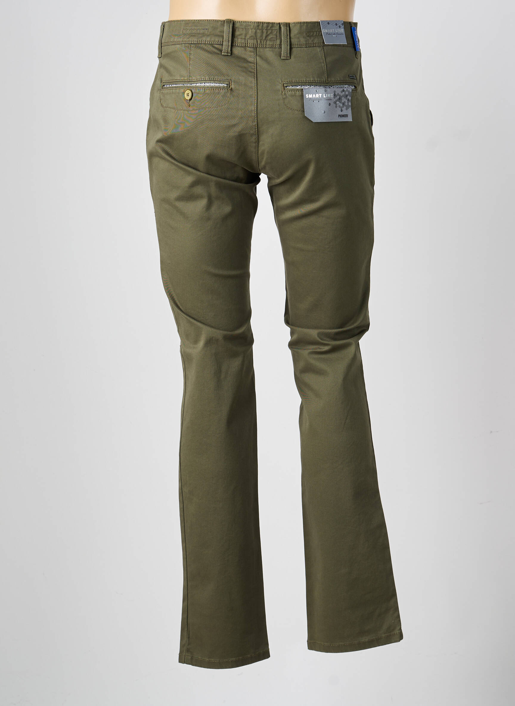 Pantalon chino stretch taille normale vert PIONEER homme