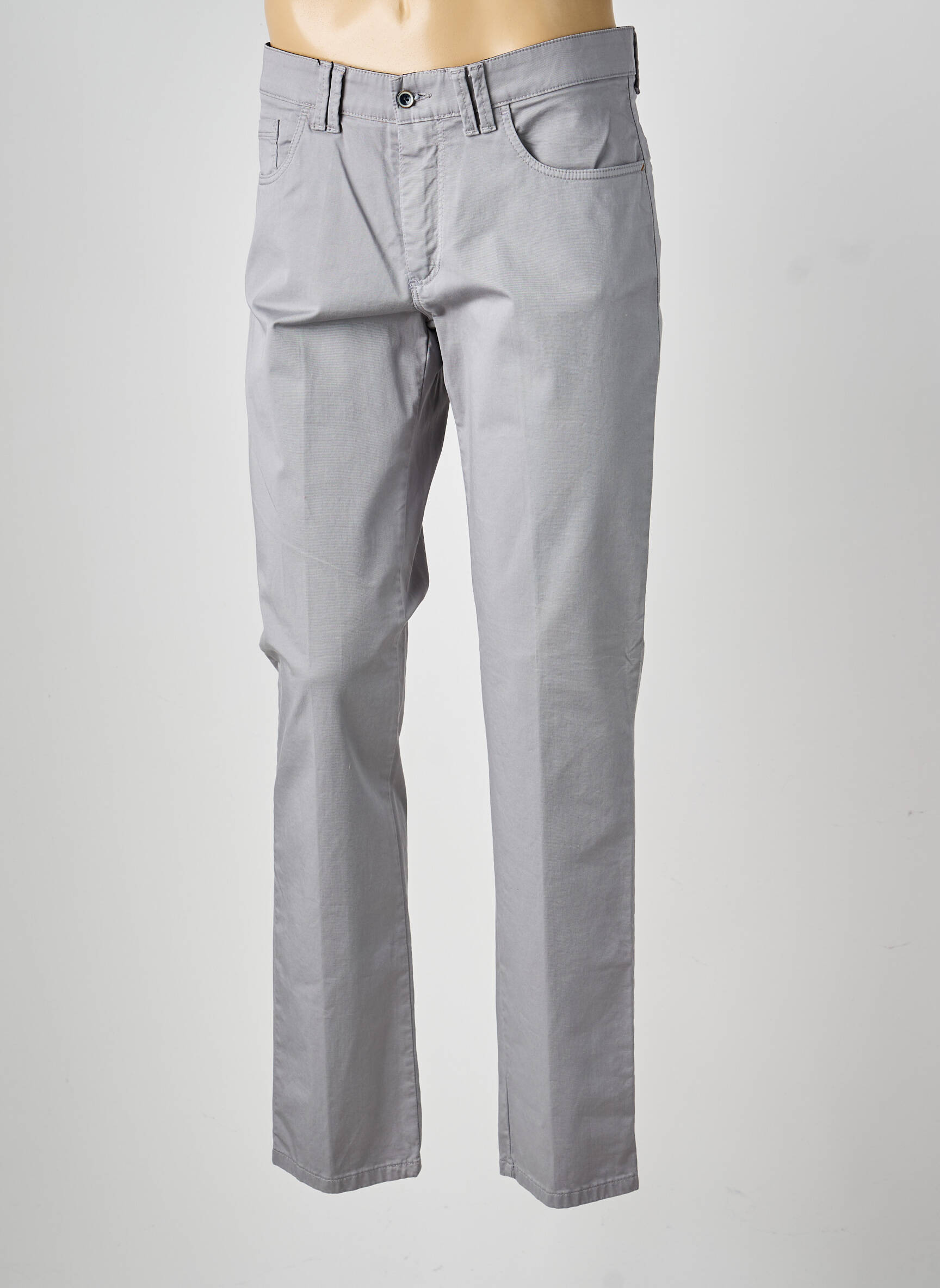 Pantalon droit stretch taille normale gris LCDN homme