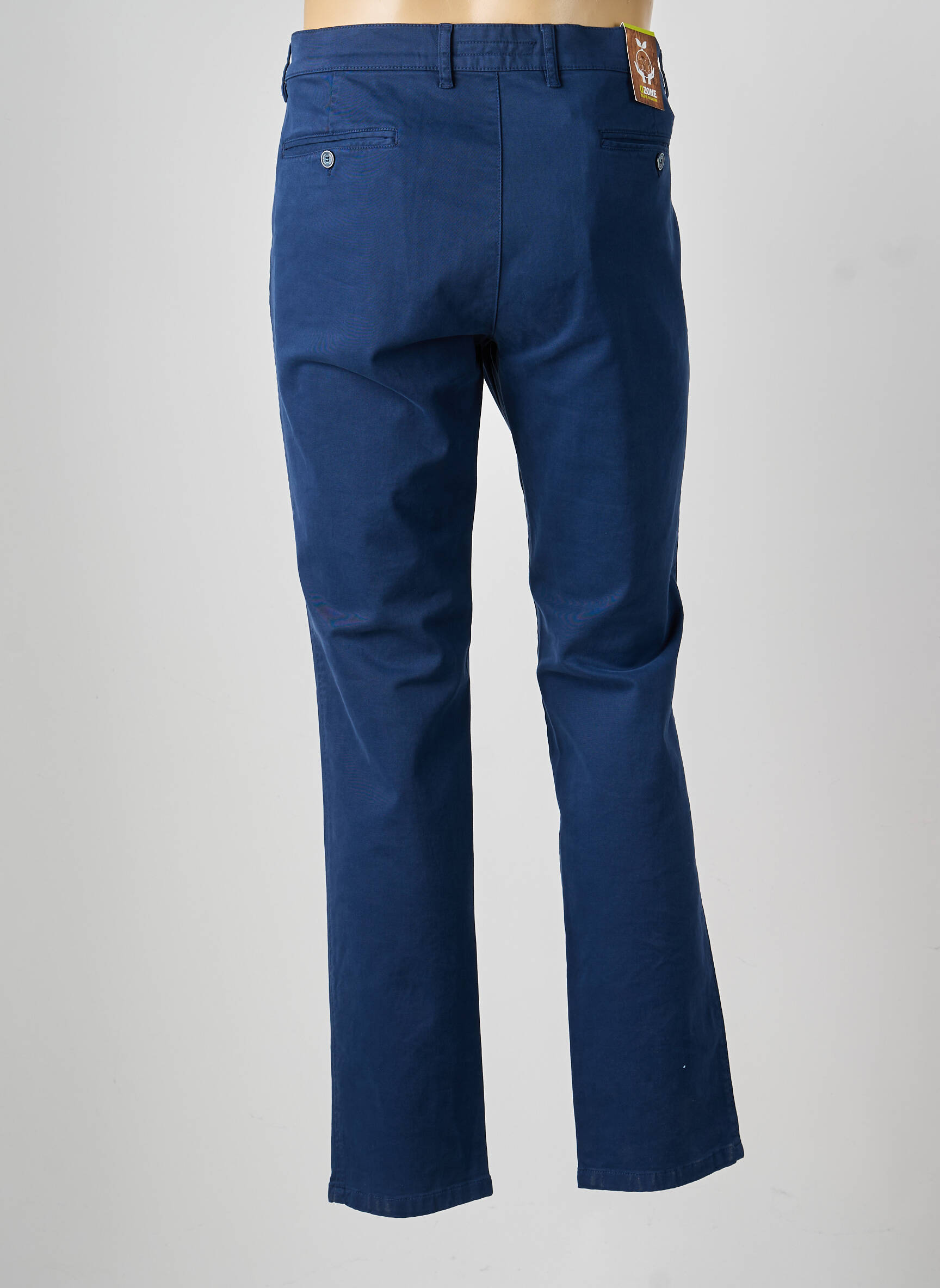 Pantalon chino stretch taille normale bleu LCDN homme