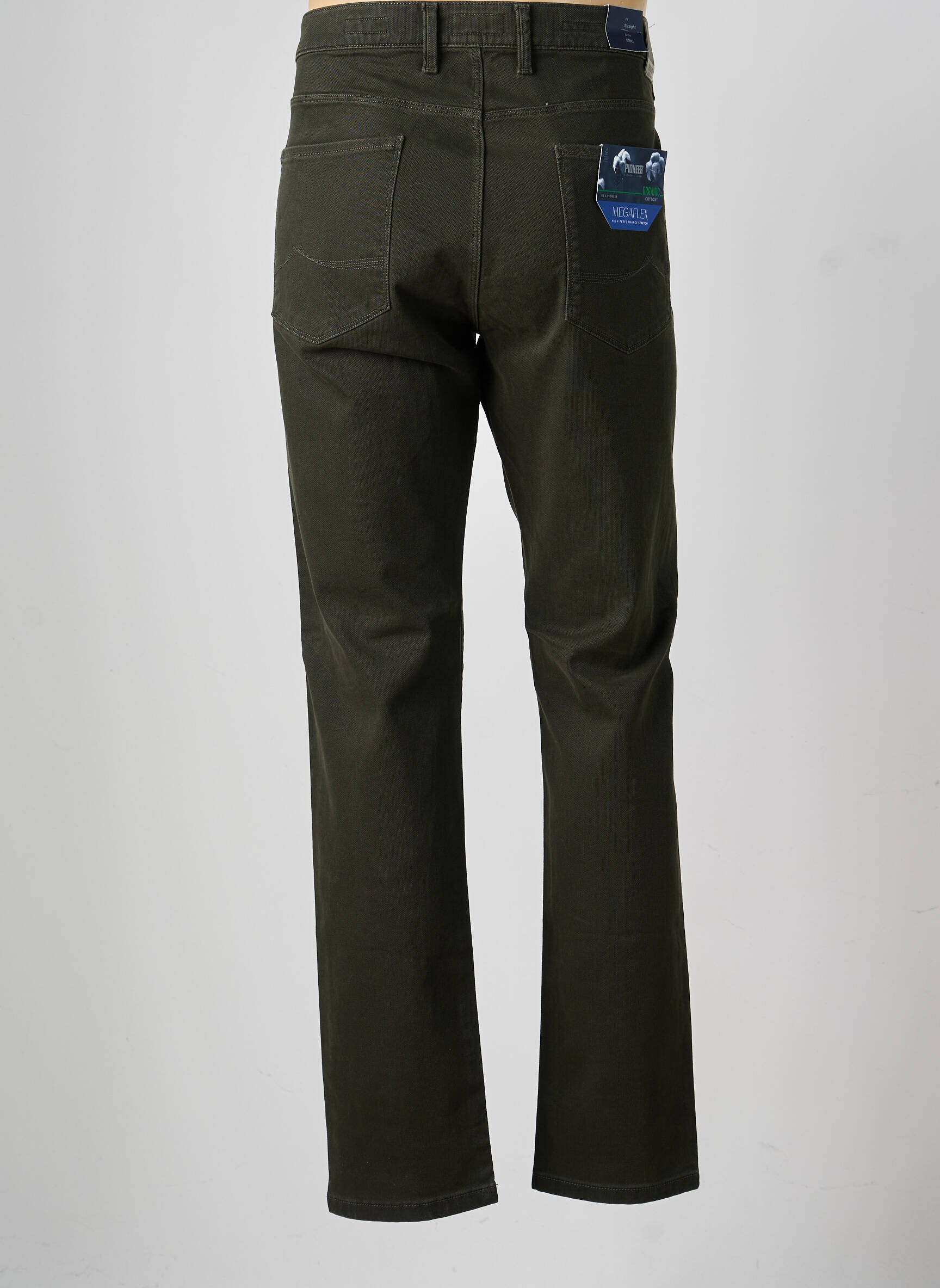 Pantalon droit stretch taille normale vert PIONEER homme