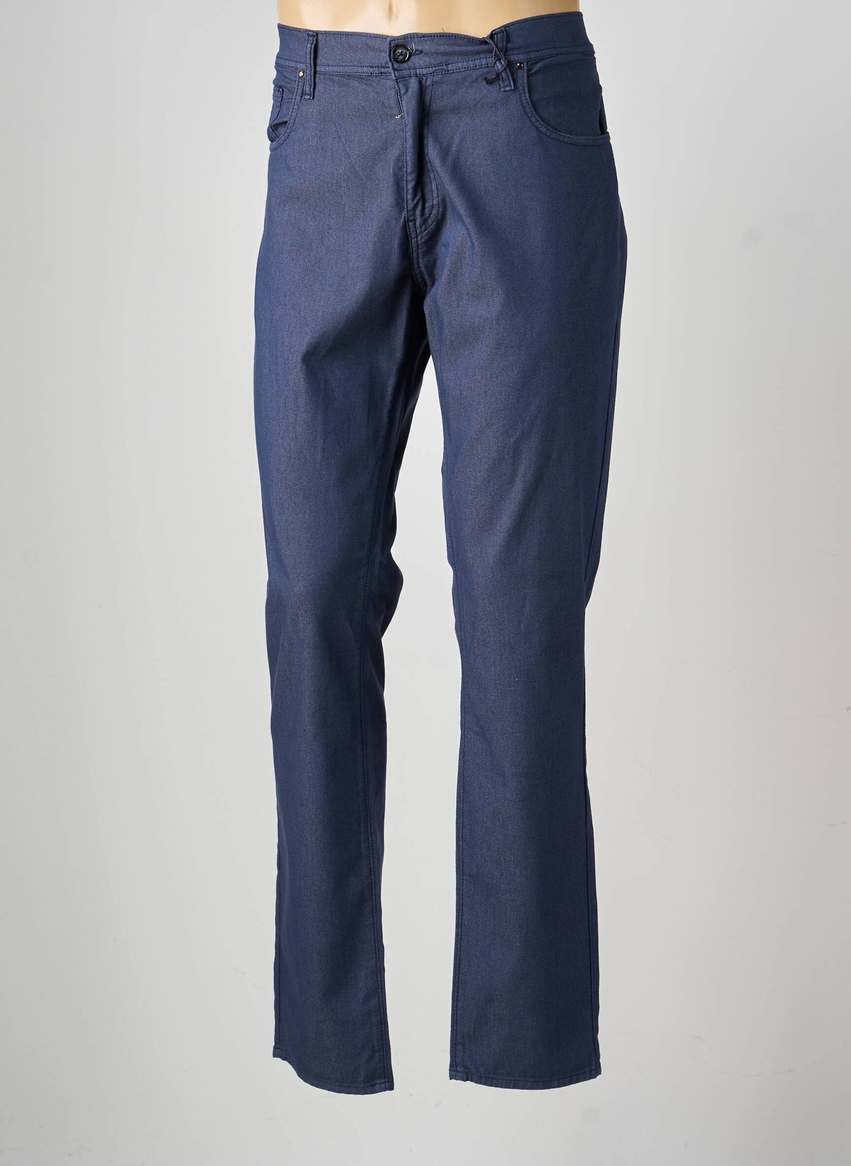 Pantalon droit stretch taille normale bleu IMPAQT homme