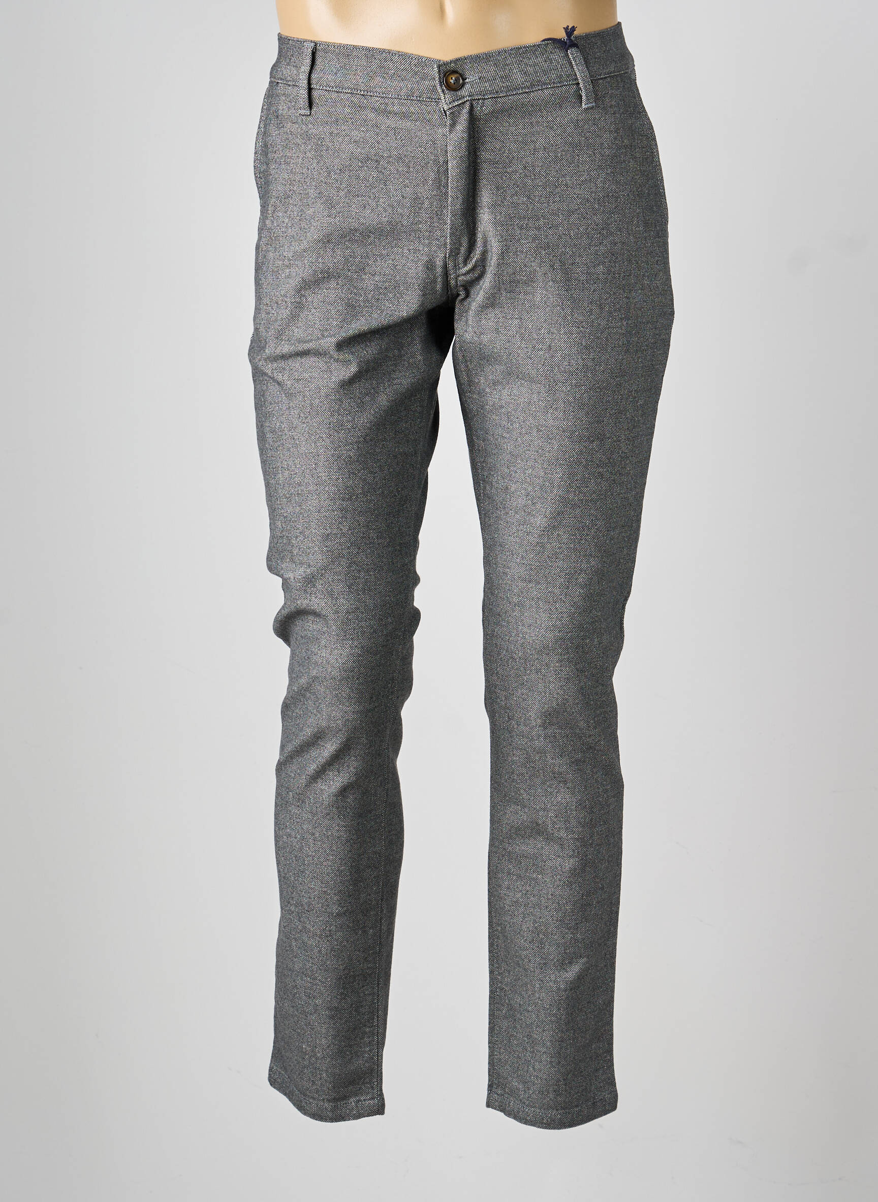 Pantalon chino tissage chiné taille normale gris IMPAQT homme