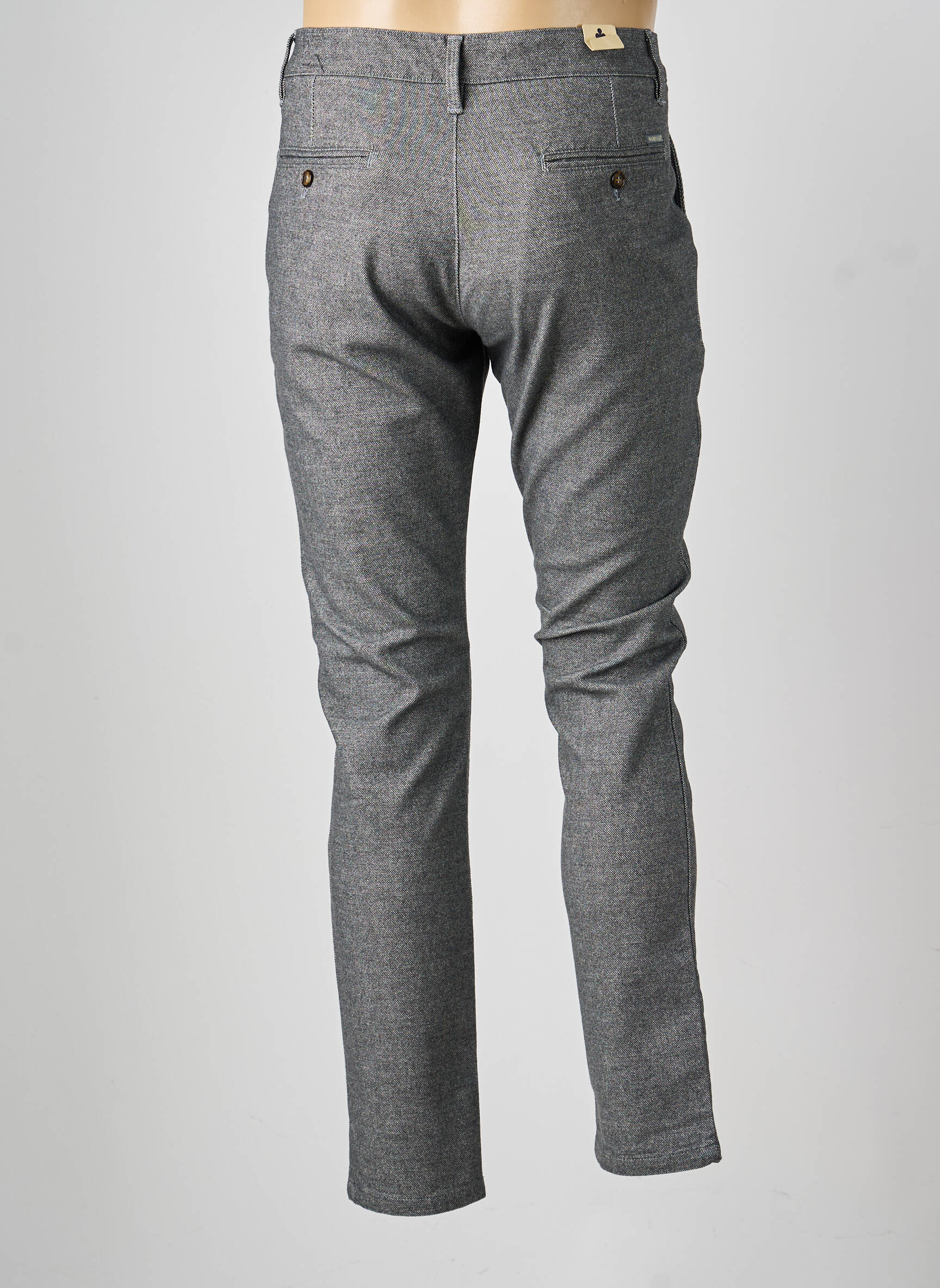 Pantalon chino tissage chiné taille normale gris IMPAQT homme