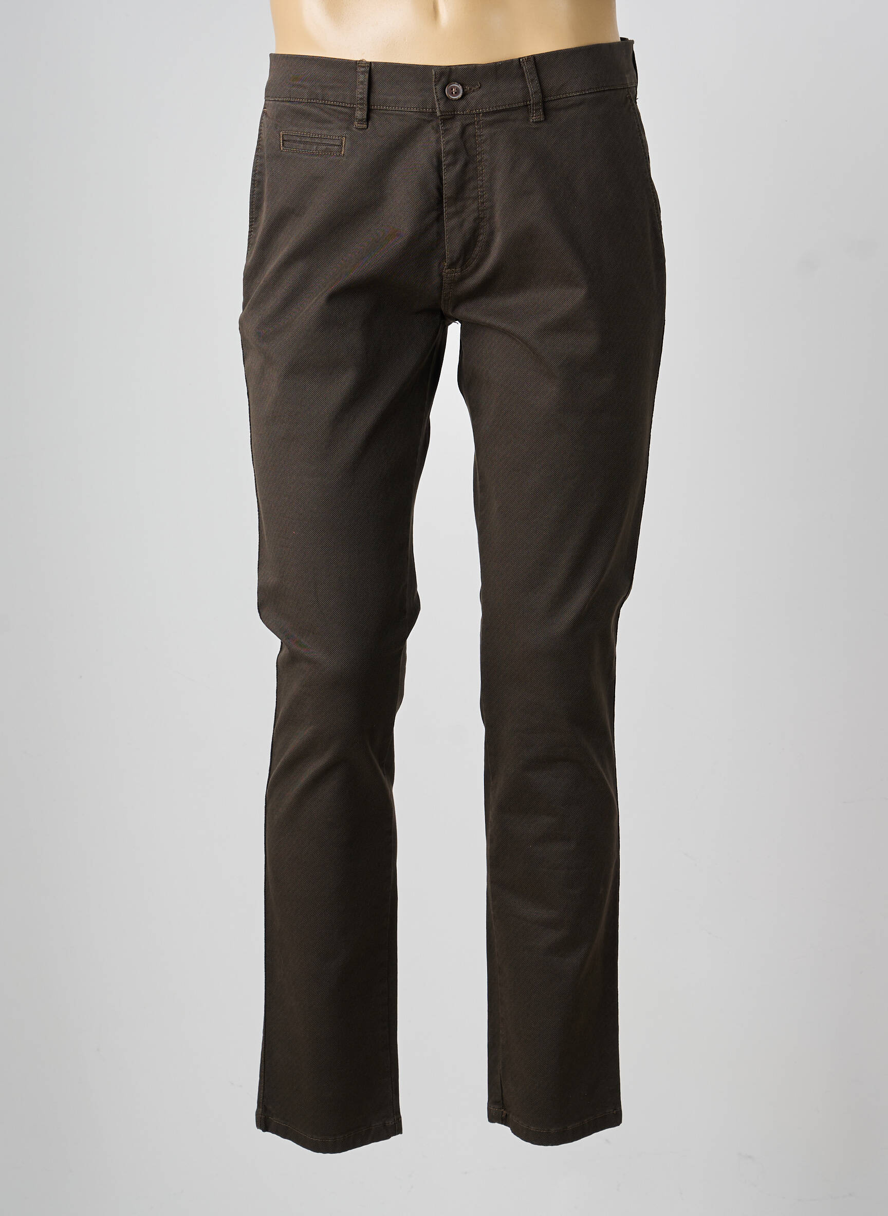 Pantalon chino stretch taille normale vert LCDN homme