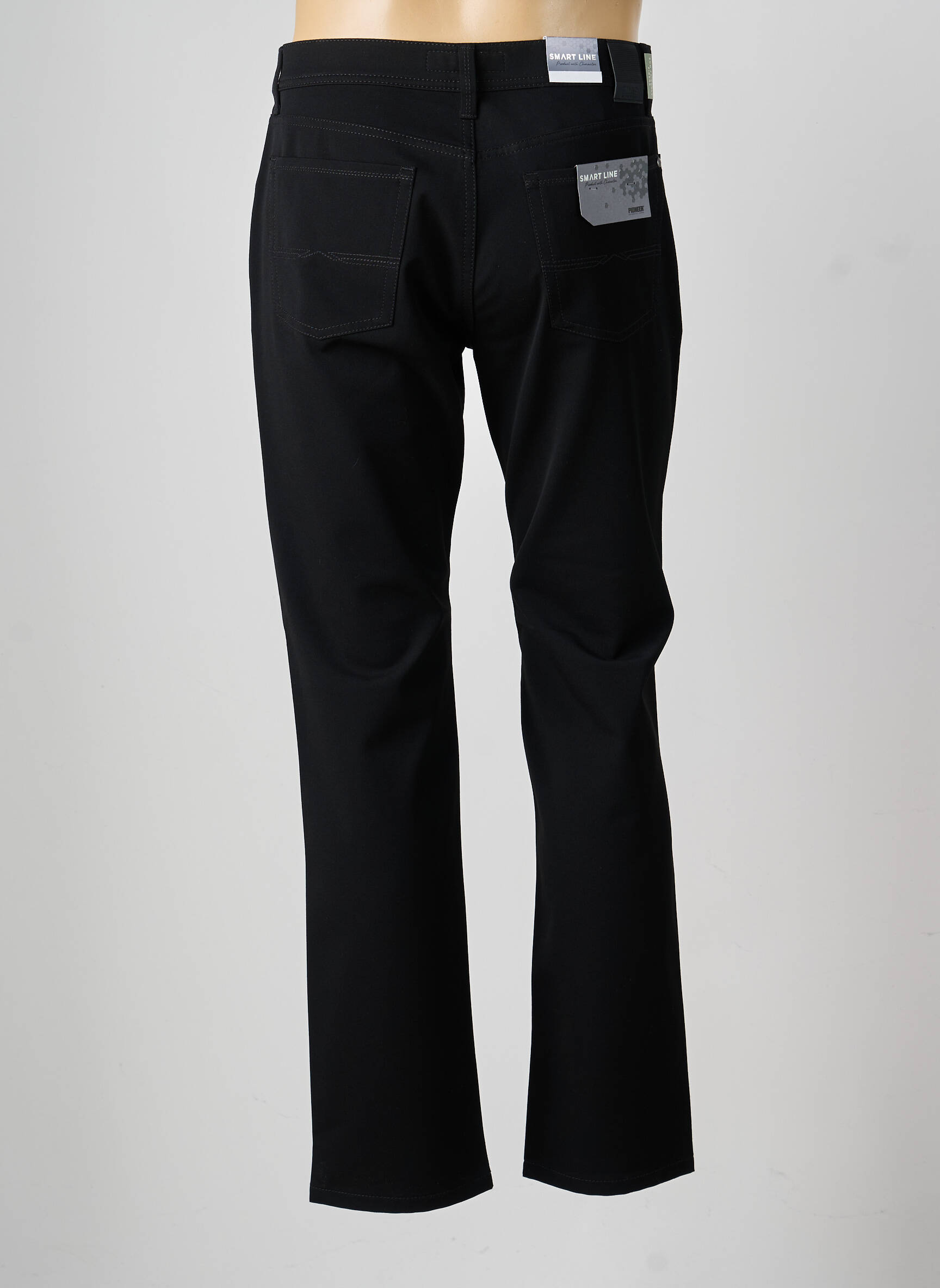 Pantalon droit stretch taille normale noir PIONEER homme