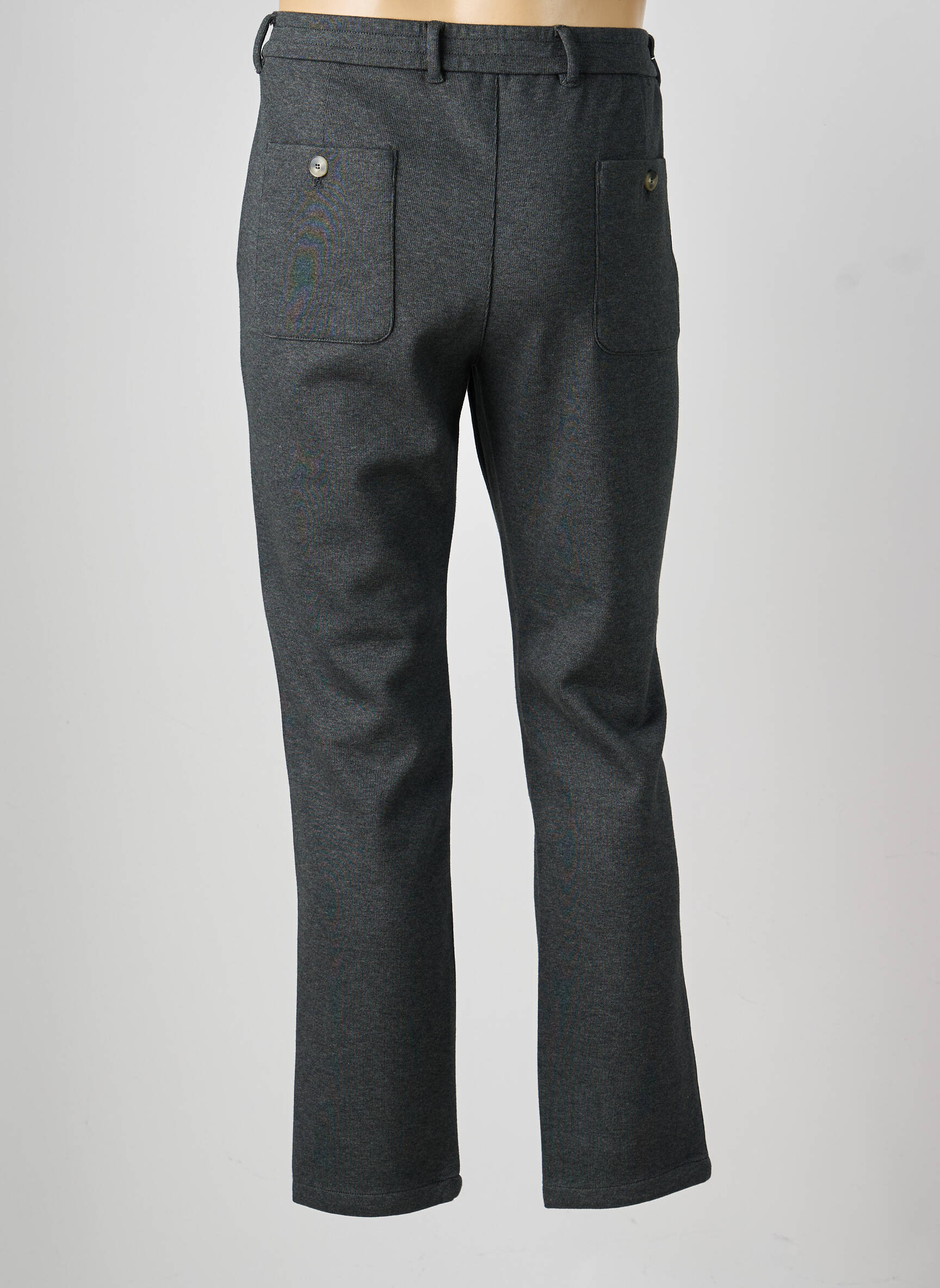 Pantalon chino tissage chiné taille normale gris LCDN homme