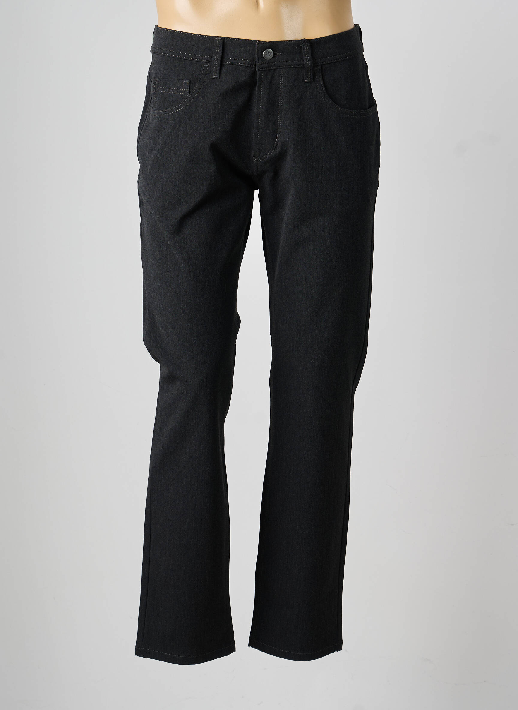 Pantalon droit tissage chiné taille normale gris PIONEER homme