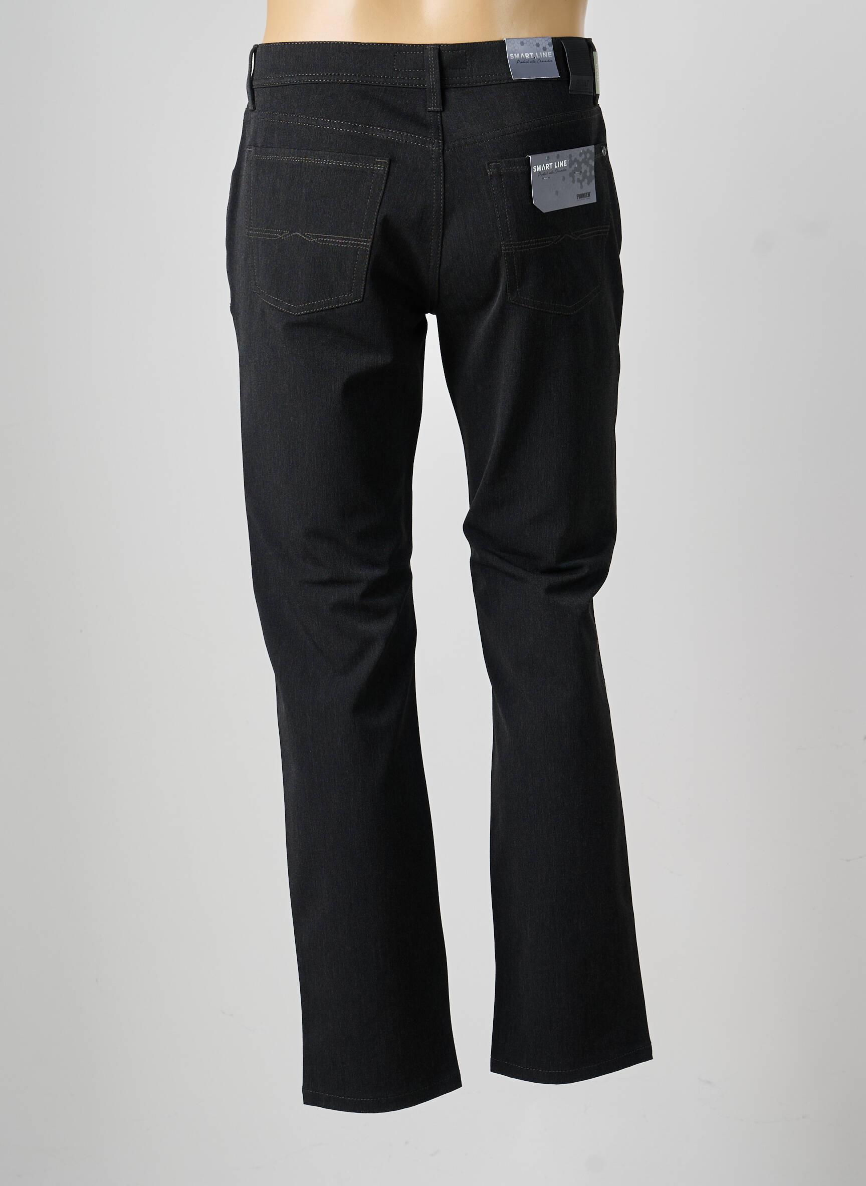 Pantalon droit tissage chiné taille normale gris PIONEER homme