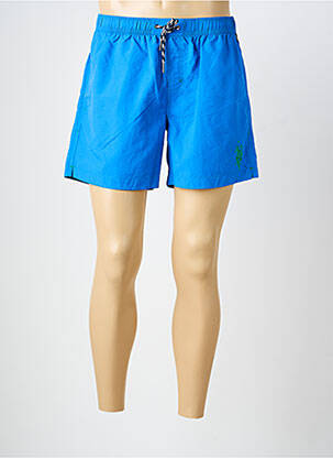 Short de bain effet matière satinée bleu U.S. POLO ASSN homme