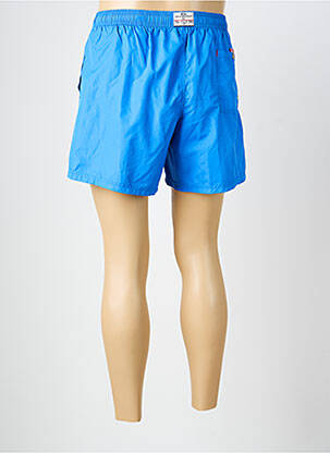 Short de bain effet matière satinée bleu DARIO BELTRAN homme