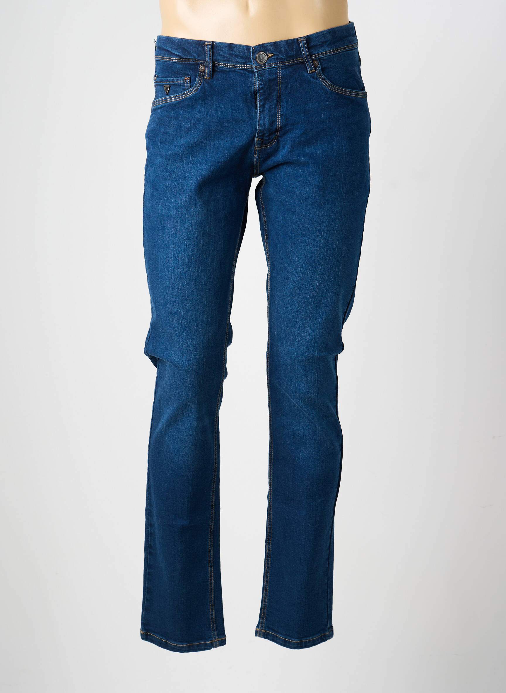 Jeans coupe slim stretch taille normale bleu LCDN homme