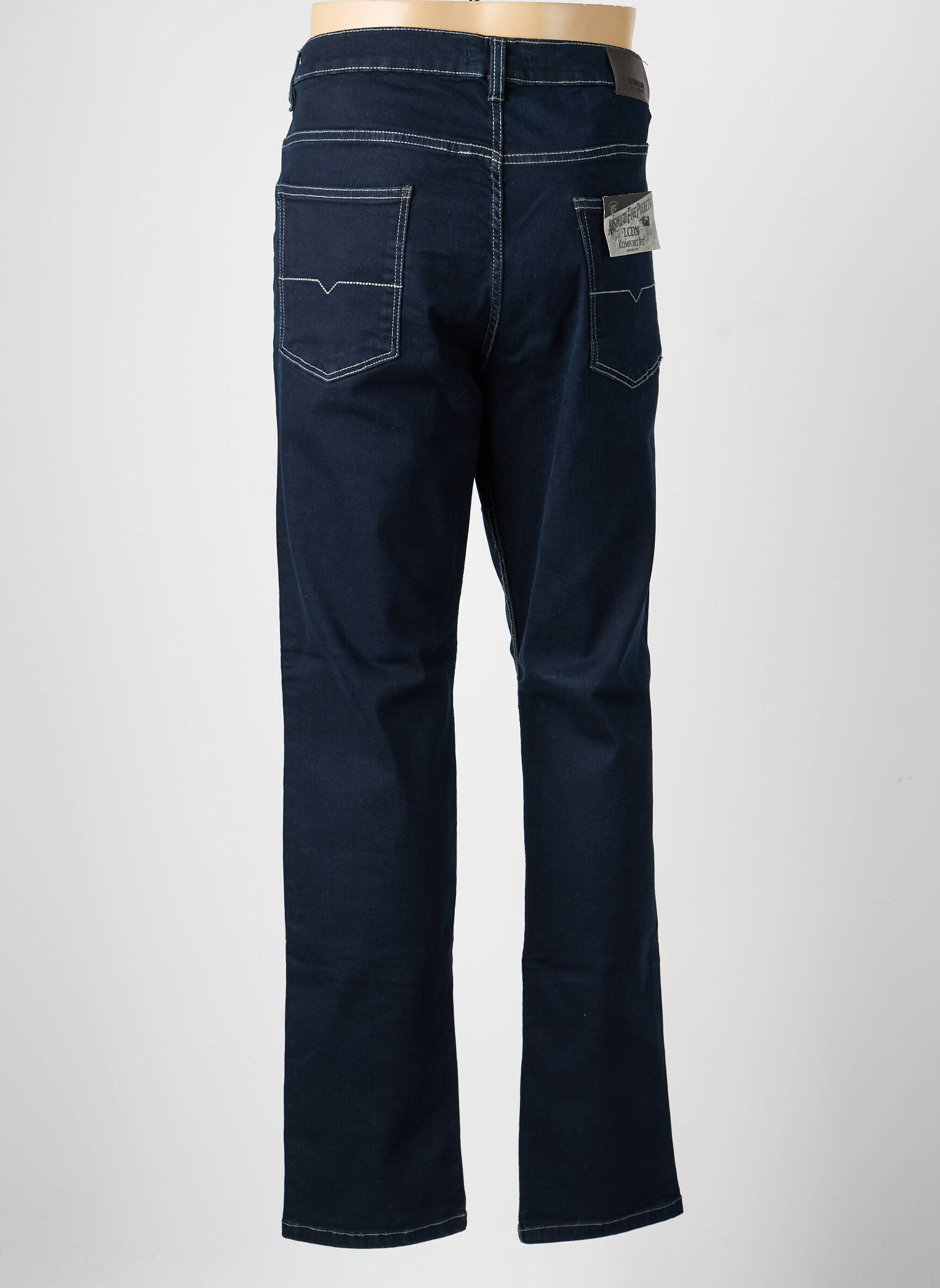 Jeans coupe slim tissage brut taille normale bleu LCDN homme
