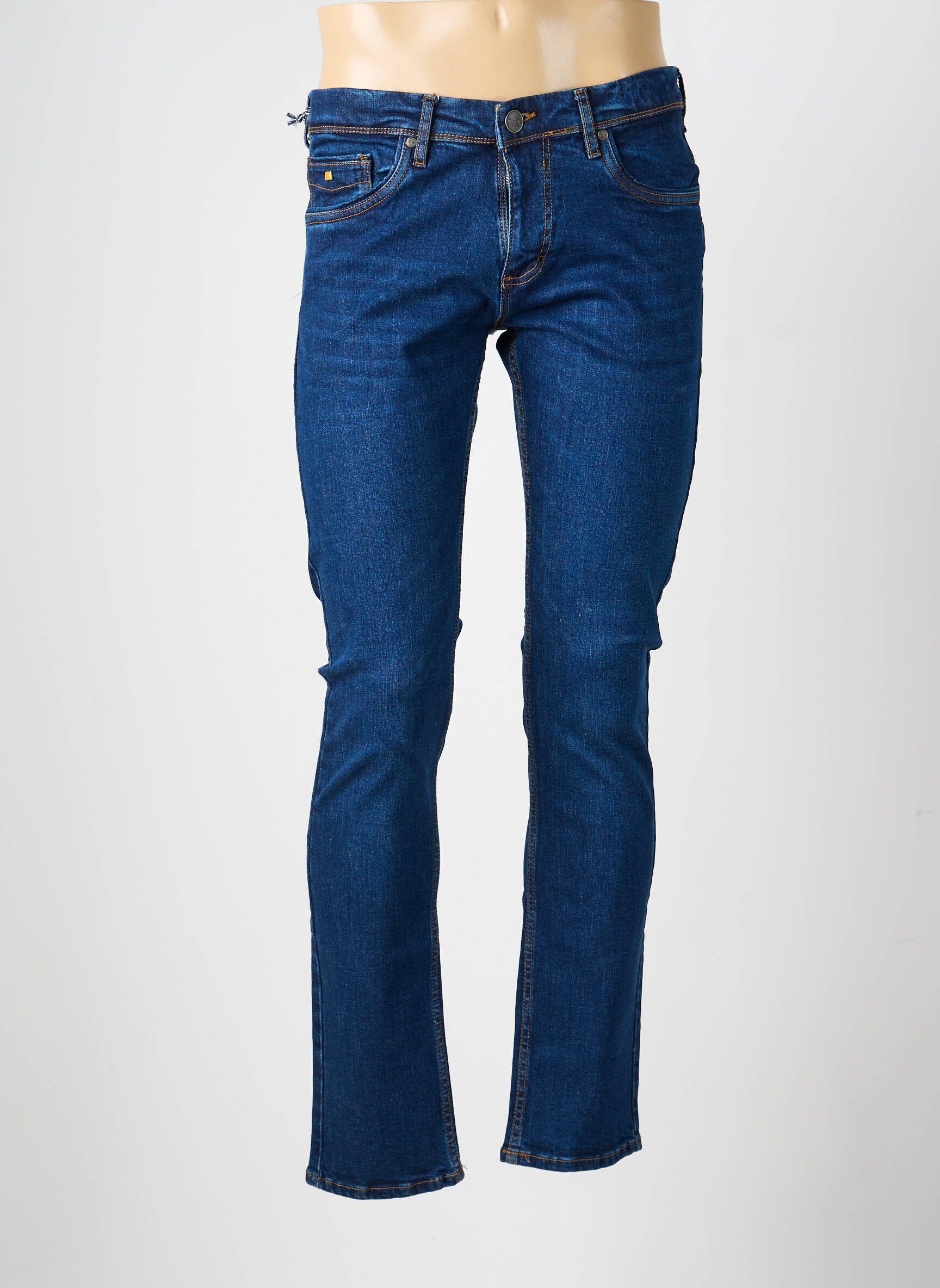 Jeans coupe slim stretch taille normale bleu LCDN homme