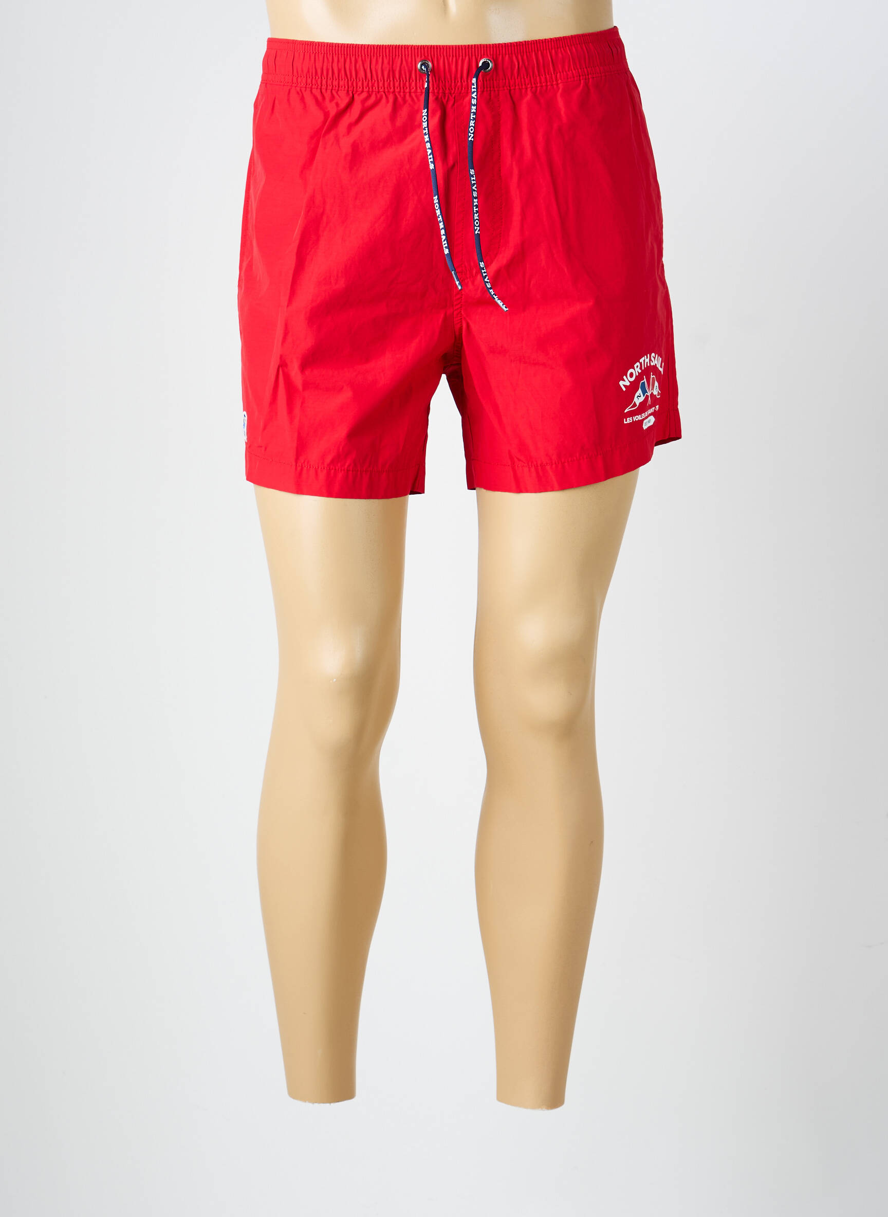 Short de bain effet matière satinée rouge NORTH SAILS homme