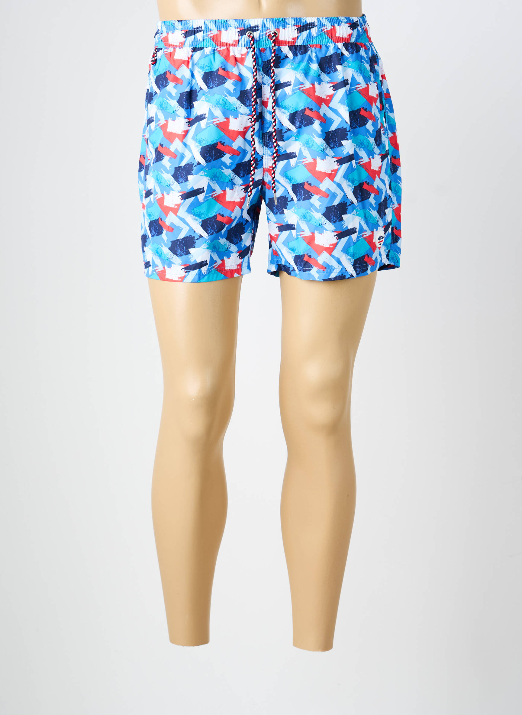Short de bain imprimé fantaisie bleu DARIO BELTRAN homme