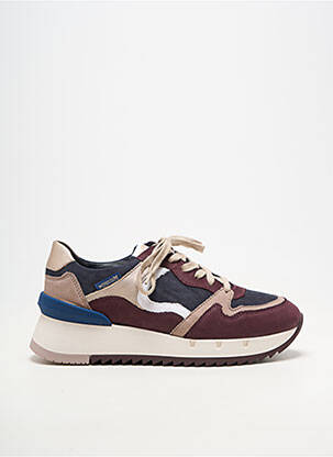 Baskets matière lisse talon de 4 à 6cm violet MEPHISTO femme