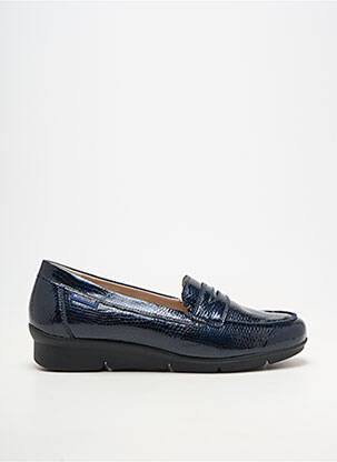 Derbies matière lisse talon plat jusqu'à 3cm bleu MEPHISTO femme