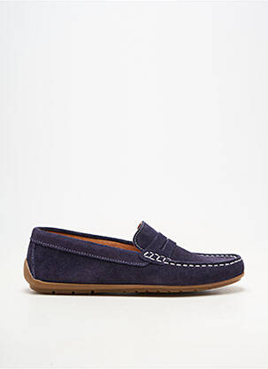 Mocassins bout rond talon plat jusqu'à 3cm bleu ORLAND femme