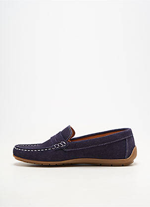 Mocassins bout rond talon plat jusqu'à 3cm bleu ORLAND femme